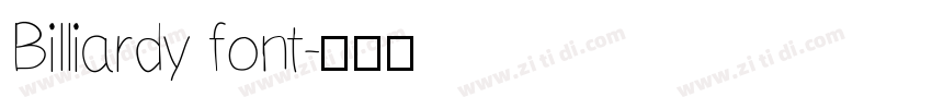 Billiardy font字体转换